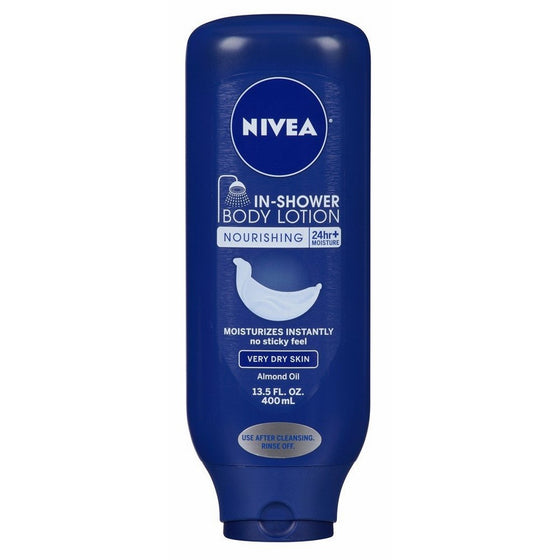 NIVEA In-Shower Body Lotion Nourishing 13.5 oz(Pack of 2)