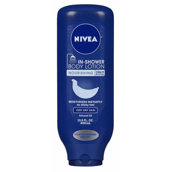 NIVEA In-Shower Body Lotion Nourishing 13.5 oz(Pack of 2)