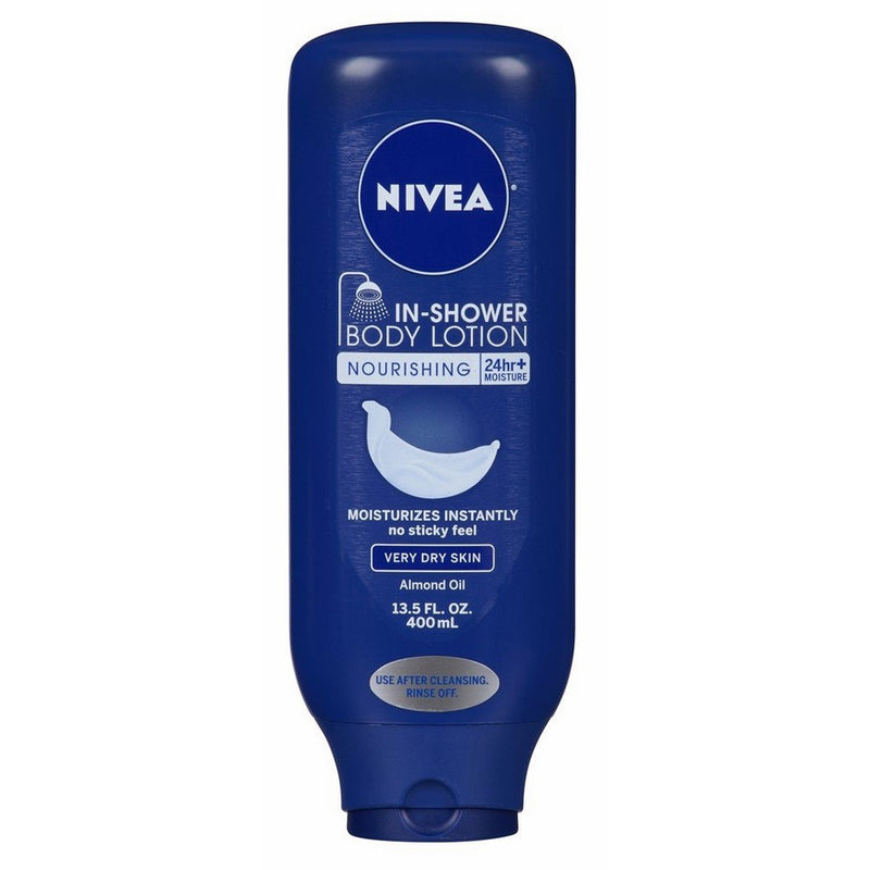 NIVEA In-Shower Body Lotion Nourishing 13.5 oz(Pack of 2)