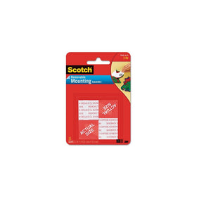 Scotch(R) Removable Mounting Squares , 1 x 1 Inches, 16 squares ,Grey, 4-PACK
