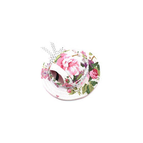 WINOMO Round Brim Pet Cap Visor Hat Pet Dog Mesh Porous Sun Cap with Ear Holes for Small Dogs - Size M (Floral Print)