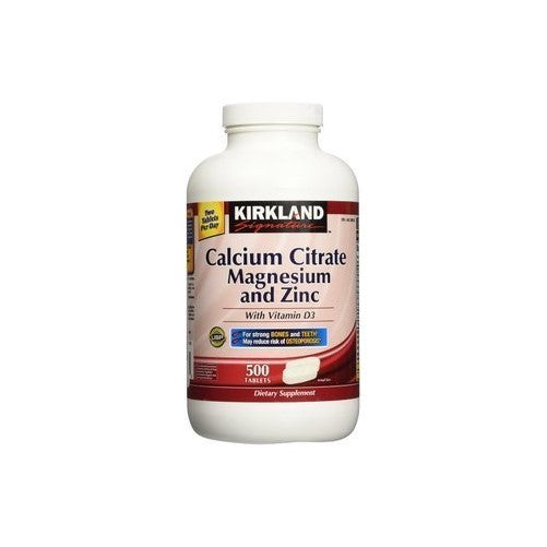 Kirkland Signature Calcium Citrate 500mg 2 Pack (1000 Tablets Total)