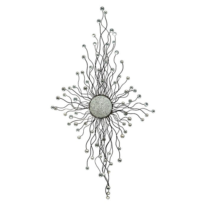 Artistic Metal WallDecor With Small Mirrors