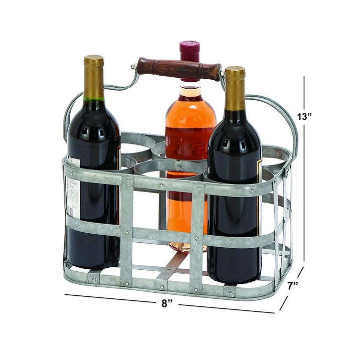 Rectangular Wooden Bar Table with Storage, White and Chrome
