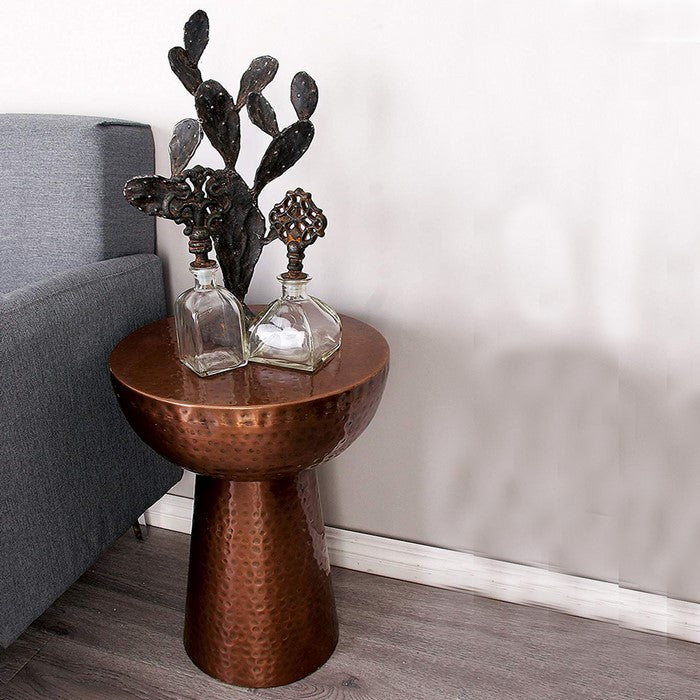 Leatherette Button Tufted Bench with Oversized Scroll Legs, Cherry Brown