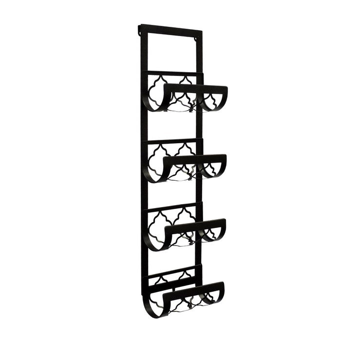 6 Drawer Wooden TV Stand with 1 Glass Door and Bracket Feet, Cherry Brown