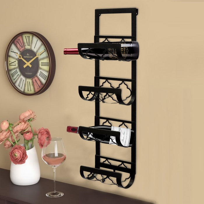 6 Drawer Wooden TV Stand with 1 Glass Door and Bracket Feet, Cherry Brown
