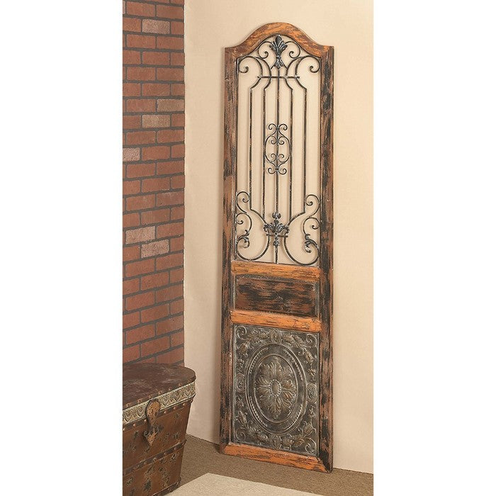 Nailhead Trim Fabric Upholstered Chair with Carved Details, Beige and Brown