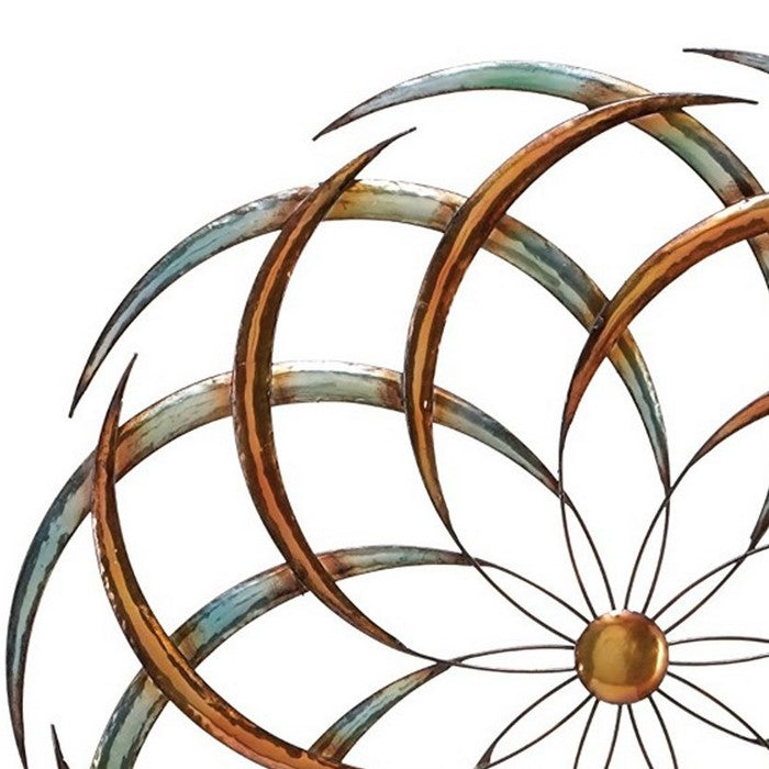Benzara Modern Circular Metal WallDecor, Multicolor
