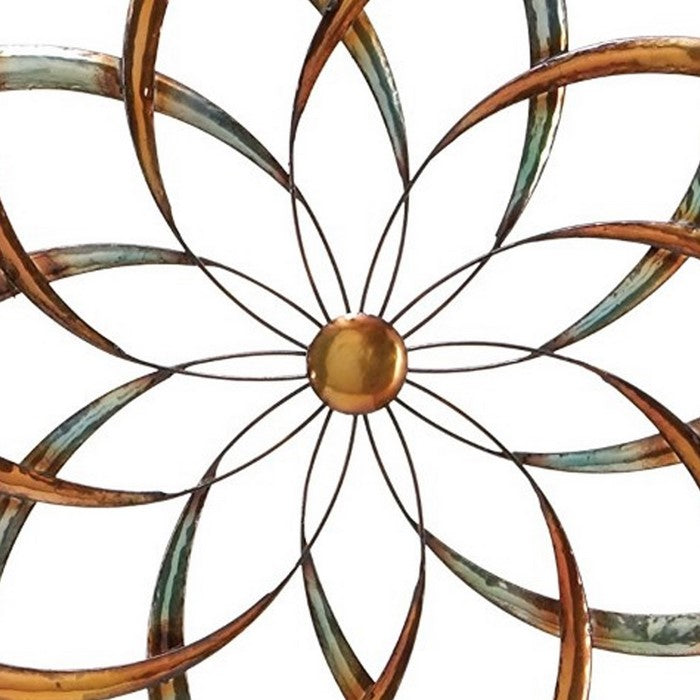 Benzara Modern Circular Metal WallDecor, Multicolor