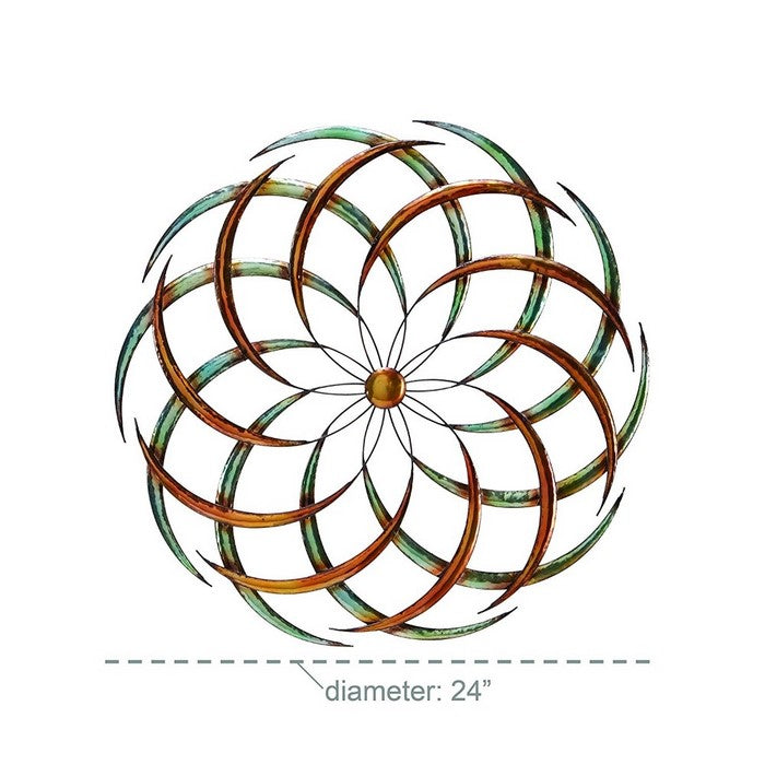 Benzara Modern Circular Metal WallDecor, Multicolor