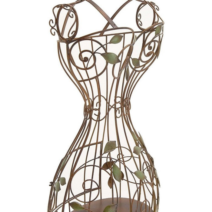 Benzara Dress Form Metal Mannequin Display Stand, Brown