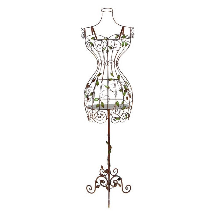 Benzara Dress Form Metal Mannequin Display Stand, Brown