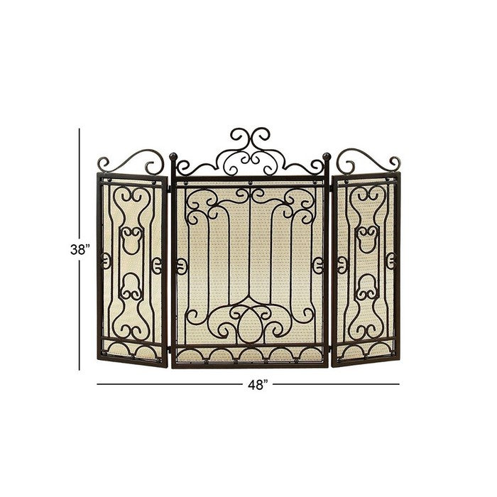 Oval Shaped Metal Frame Serving Cart with Glass Shelves, Bronze and Clear