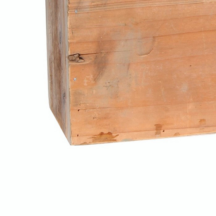 Wooden Toolbox with 3 Compartments and Handle, Brown
