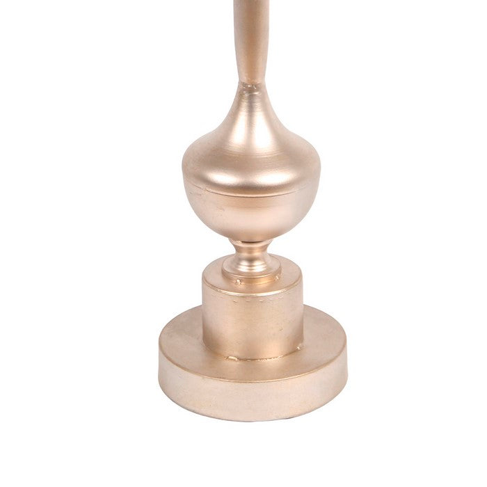 Glass Tray with Turned Metal Pedestal Base, Large, Bronze and Silver