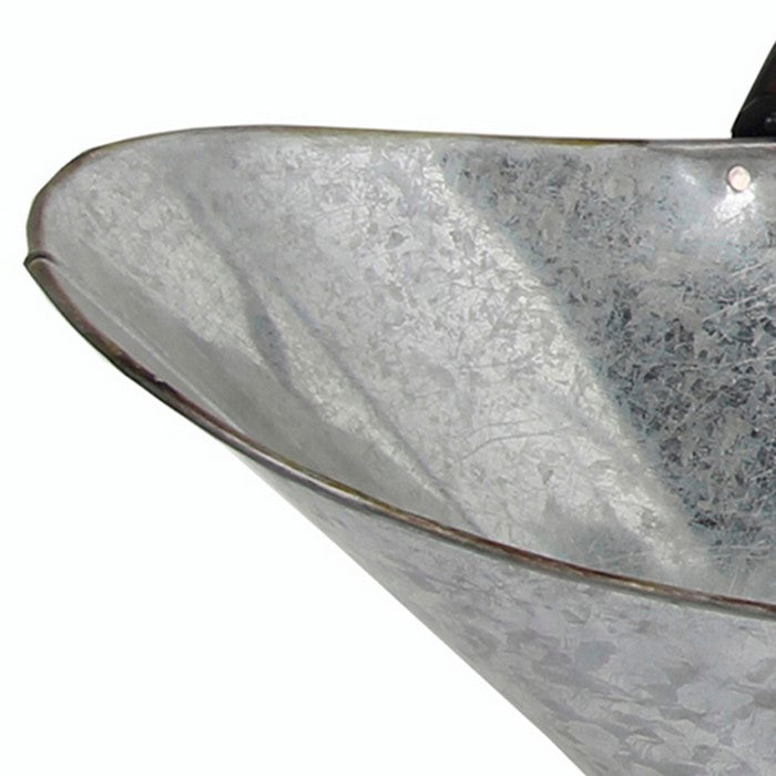 Metal Storage Basket with Two Handles, Large, Gray
