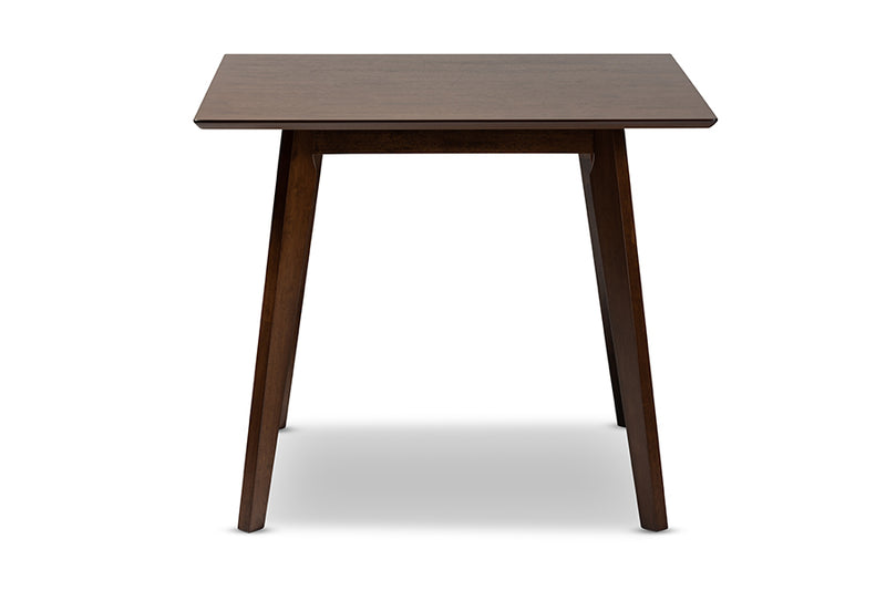 Baxton Studio Pernille Modern Transitional Walnut Finished Square Wood Dining Table