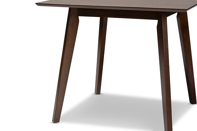 Baxton Studio Pernille Modern Transitional Walnut Finished Square Wood Dining Table