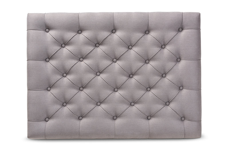 Baxton Studio Lindsey Modern and Rustic Grey Linen Fabric Upholstered and Greywashed Wood Cocktail Ottoman