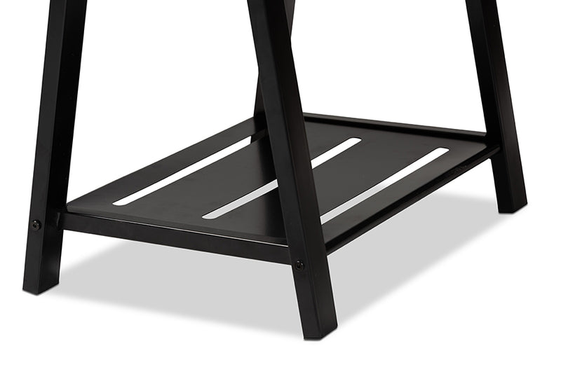 Baxton Studio Mary Modern and Industrial Light Oak Finished Wood and Black Metal Height Adjustable Desk