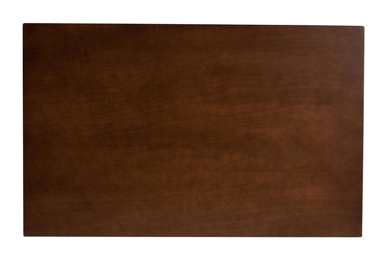 Baxton Studio Britte Mid-Century Modern Transitional Walnut Brown Finished Rectangular Wood Dining Table