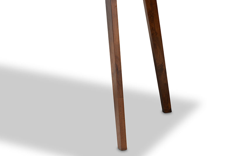 Baxton Studio Britte Mid-Century Modern Transitional Walnut Brown Finished Rectangular Wood Dining Table