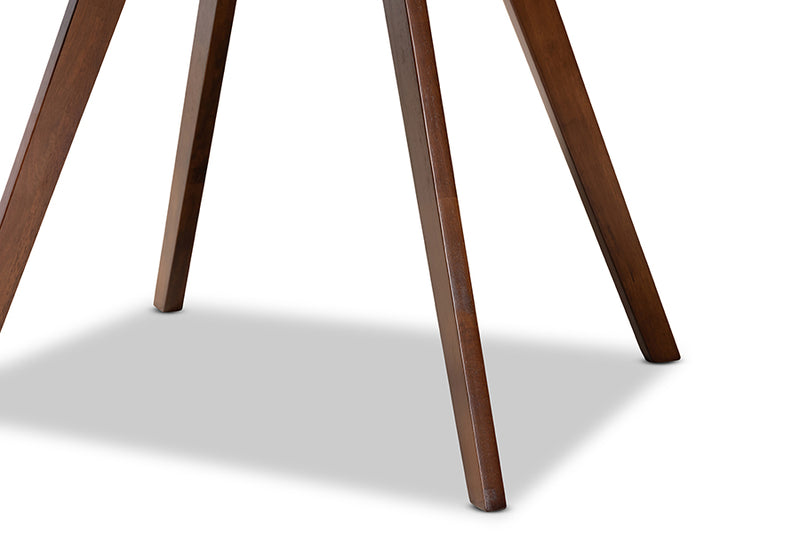 Baxton Studio Alana Mid-Century Modern Transitional Walnut Brown Finished Round Wood Dining Table