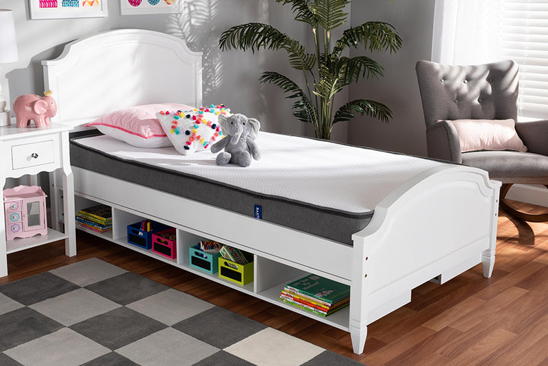 Baxton Studio Emery 6-Inch Dual Layered Hypoallergenic Twin Size Memory Foam Mattress