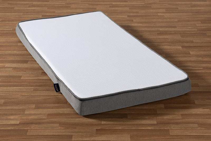 Baxton Studio Emery 6-Inch Dual Layered Hypoallergenic Twin Size Memory Foam Mattress