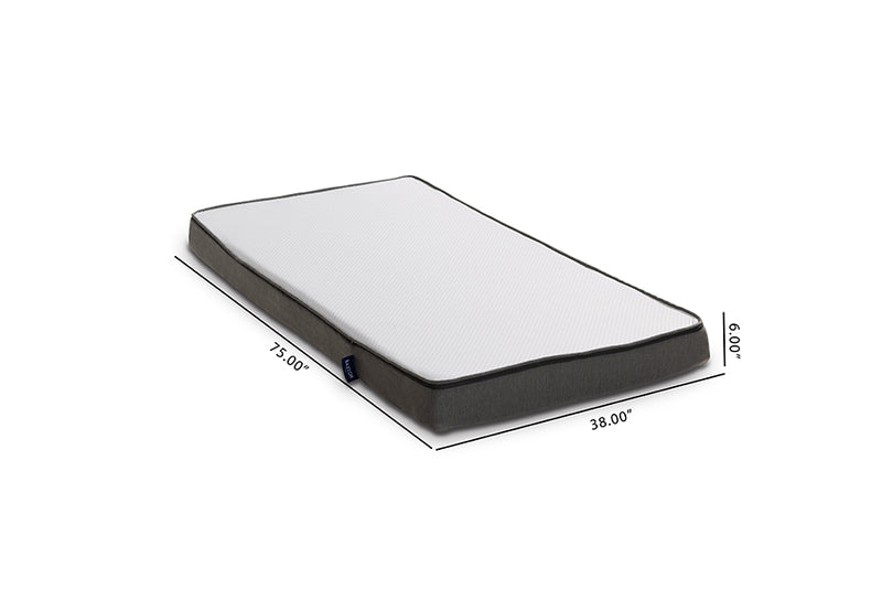 Baxton Studio Emery 6-Inch Dual Layered Hypoallergenic Twin Size Memory Foam Mattress