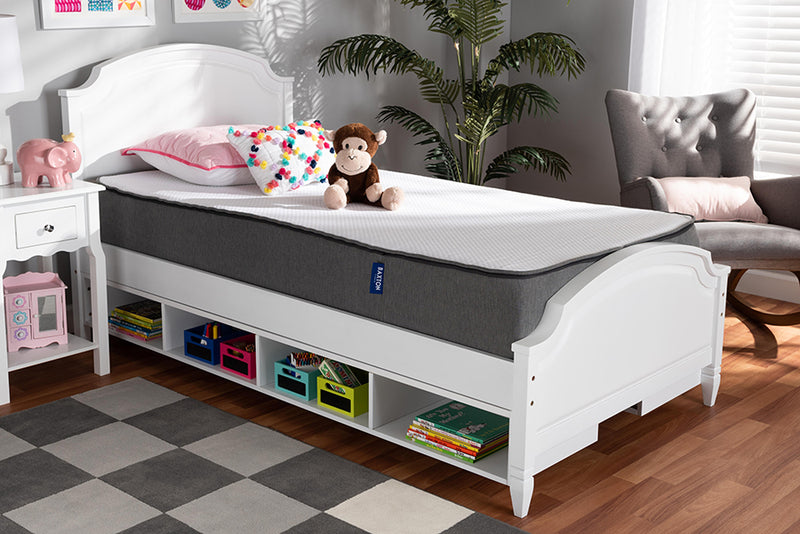 Baxton Studio Cara 10-Inch Triple Layered Hypoallergenic Twin Size Memory Foam Mattress
