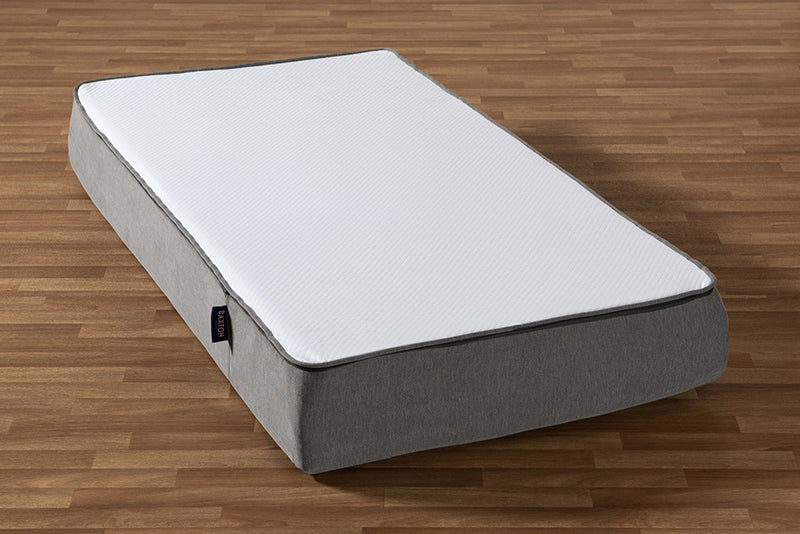 Baxton Studio Cara 10-Inch Triple Layered Hypoallergenic Twin Size Memory Foam Mattress