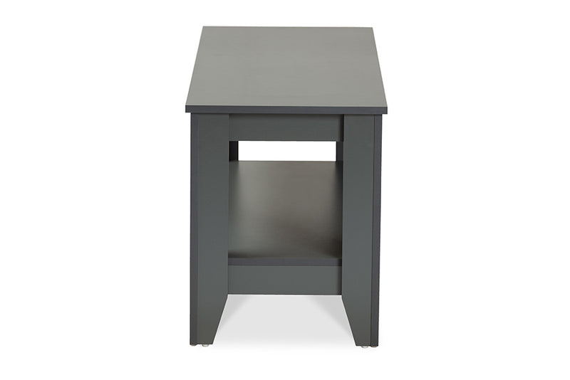Baxton Studio Elada Modern and Contemporary Grey Finished Wood Coffee Table