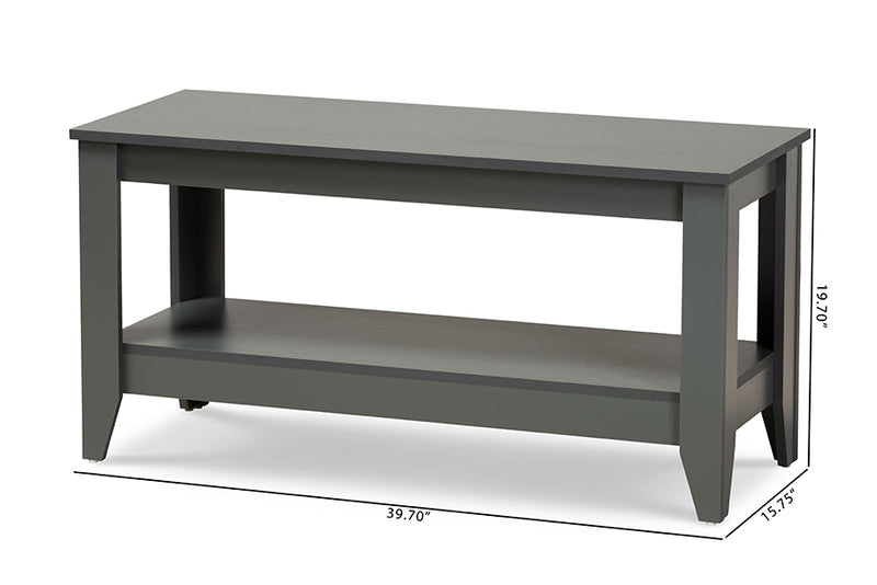 Baxton Studio Elada Modern and Contemporary Grey Finished Wood Coffee Table