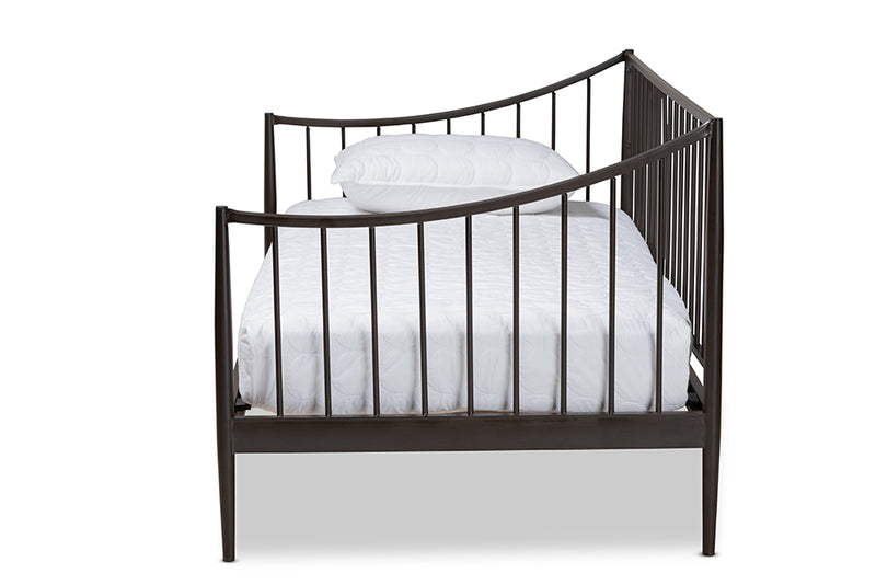 Baxton Studio Rupert Vintage Industrial Black Metal Daybed