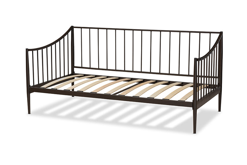 Baxton Studio Rupert Vintage Industrial Black Metal Daybed