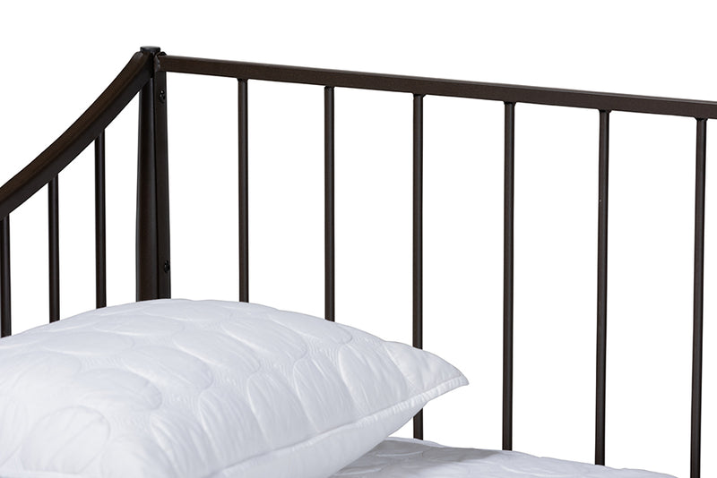 Baxton Studio Rupert Vintage Industrial Black Metal Daybed