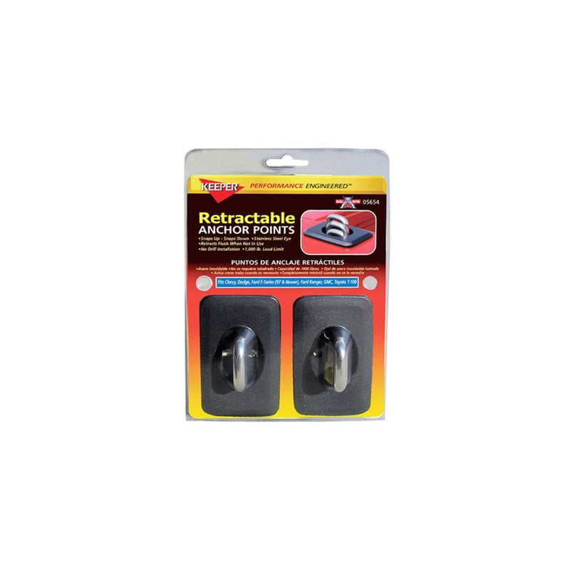 Keeper 05654 Bull Ring Anchor Point, Universal Fit, 1,000 lbs Break Strength, 2 Pack
