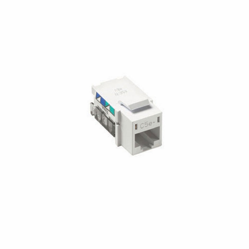 Lutron CON-1P-C5E-WH Claro 8-Conductor Telephone Jack, White