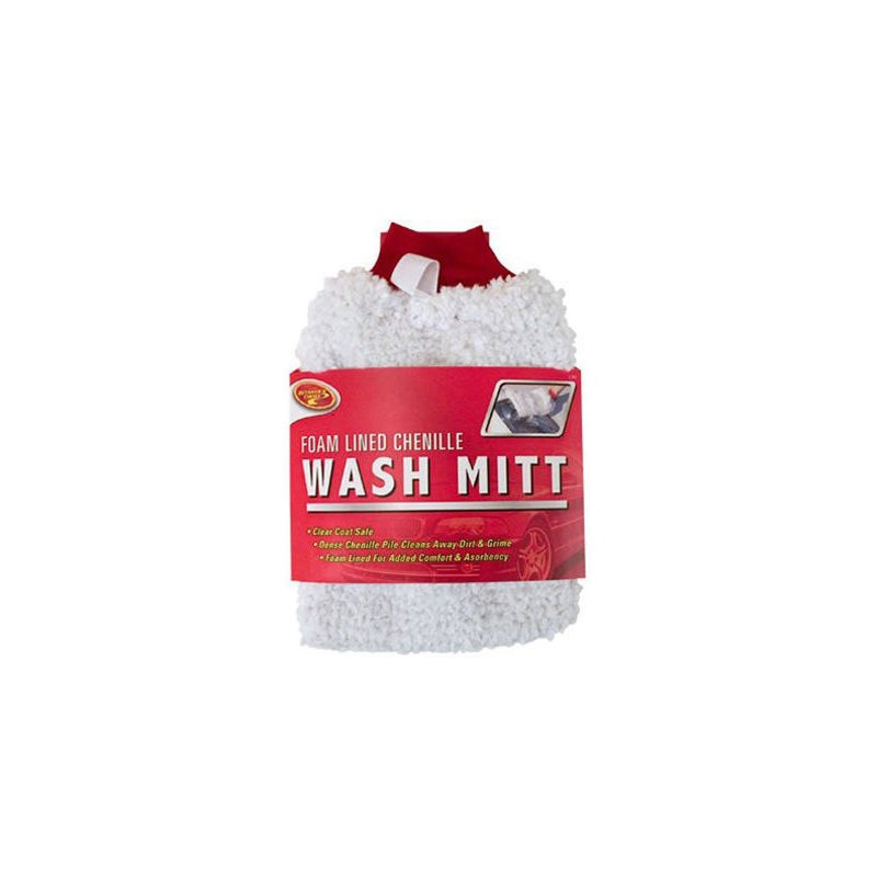 Detailer's Choice 2-302 Foam Lined Chenille Wash Mitt - 1-Each