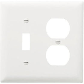 Legrand - Pass & Seymour SPO18WU Plastic Wall Plate Jumbo Two Gang Toggle/Duplex with Out Line, White