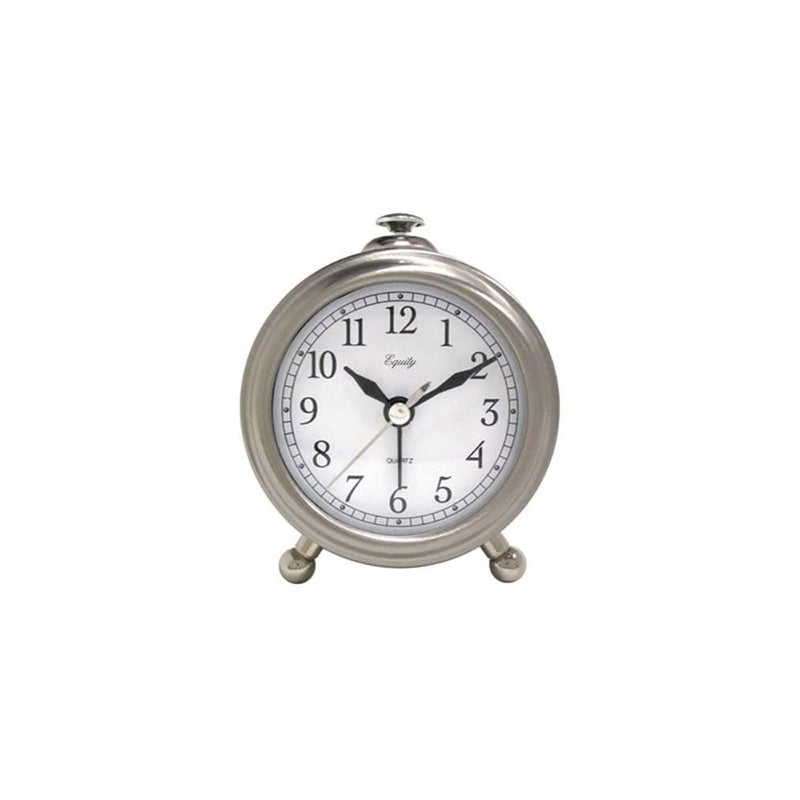 Equity 25655 Metal Quartz Alarm Clock