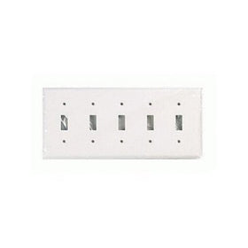 Cooper Wiring 2155w-box "5-toggle" Standard-size Thermoset Wallplate - White