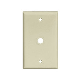 Cooper 2128V Ivory Single Gang .375" Cable Wall Plate