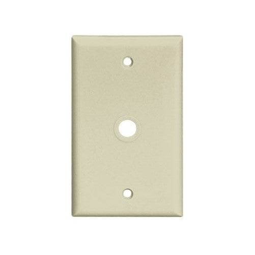 Cooper 2128V Ivory Single Gang .375" Cable Wall Plate
