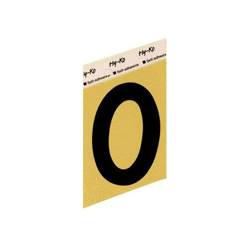 Hy-Ko GG-25/0 3.5" Black & Gold #0 Self-Adhesive Aluminum Number