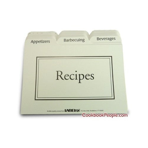 Labeleze 4-by-6-Inch Recipe Card Divider Set