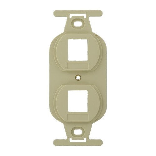 Leviton 41087-2IP QuickPort Duplex Type 106 Insert, 2-Port, Ivory