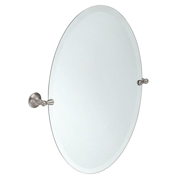 Moen DN6892BN Sage Bathroom Oval Tilting Mirror, Brushed Nickel